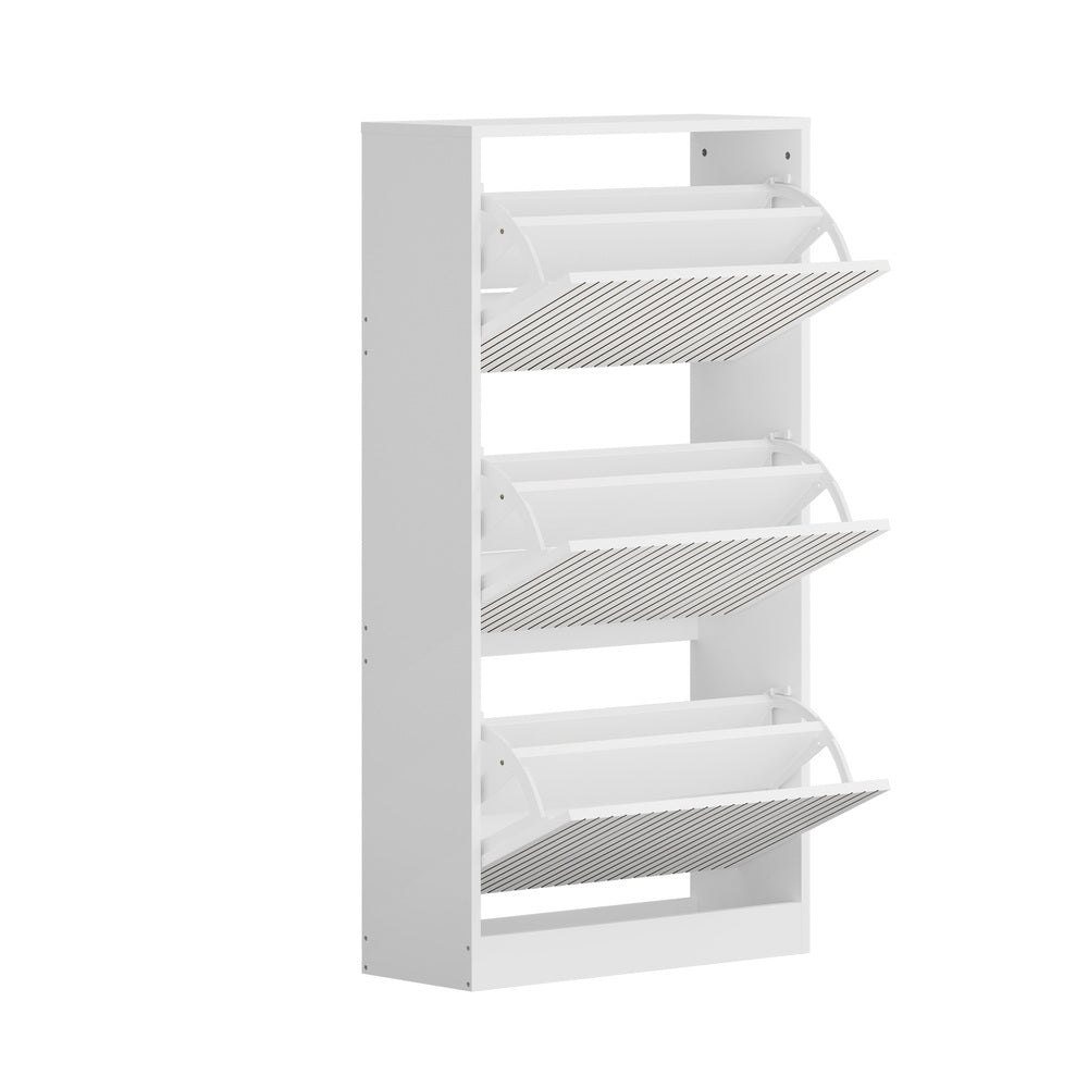 Amaro Noire Shoe Rack Cabinet | Modern Feature 30 Pair Shoe Storage Unit