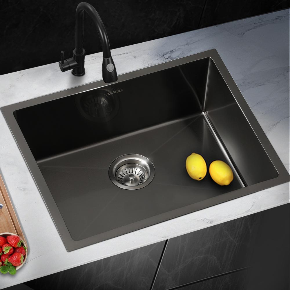 Super High Quality Stainless Steel Kitchen Sink in Black or Silver Finish | Kitchen Laundry Steel Sinks