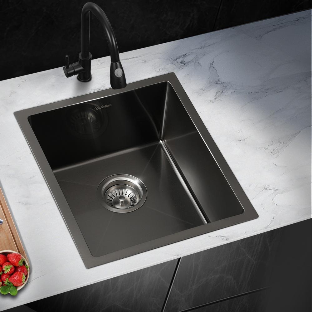 Super High Quality Stainless Steel Kitchen Sink in Black or Silver Finish | Kitchen Laundry Steel Sinks
