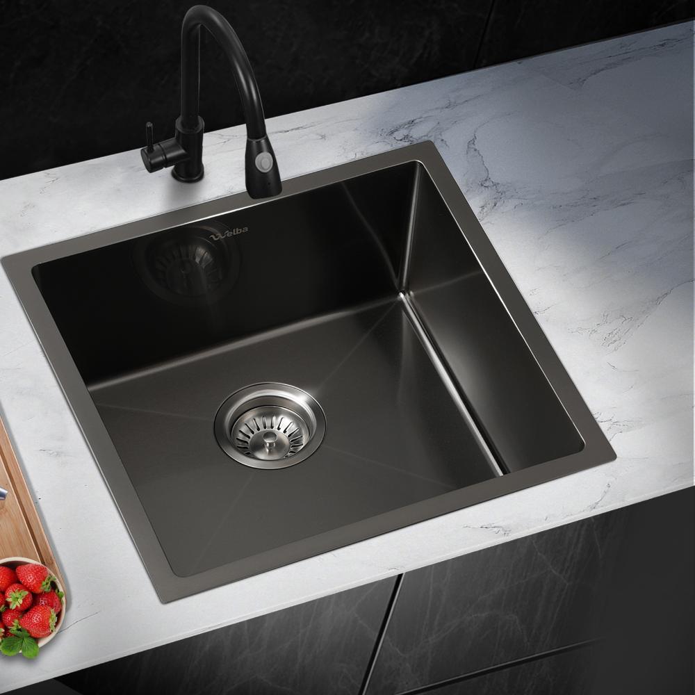 Super High Quality Stainless Steel Kitchen Sink in Black or Silver Finish | Kitchen Laundry Steel Sinks