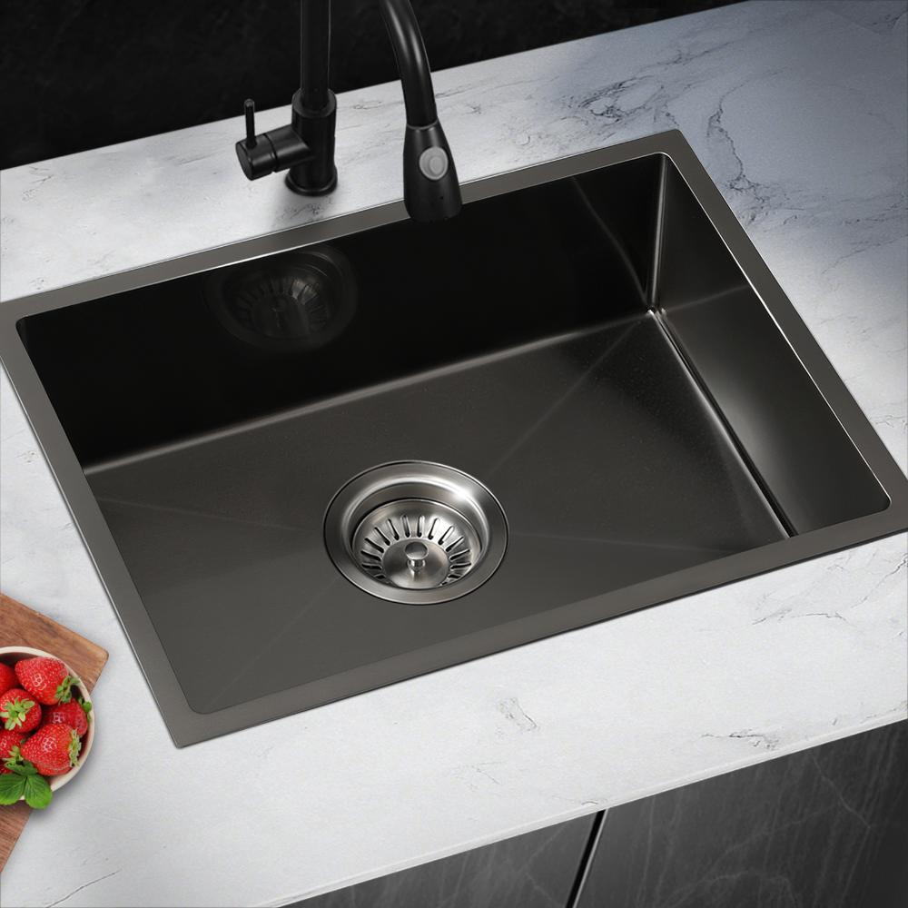Super High Quality Stainless Steel Kitchen Sink in Black or Silver Finish | Kitchen Laundry Steel Sinks