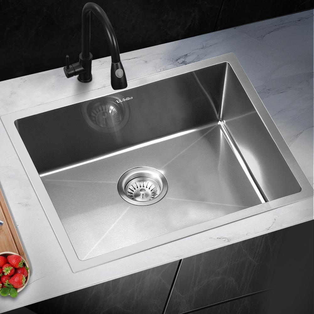 Super High Quality Stainless Steel Kitchen Sink in Black or Silver Finish | Kitchen Laundry Steel Sinks