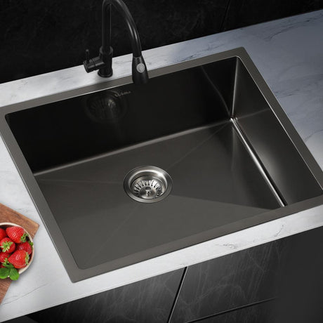 Super High Quality Stainless Steel Kitchen Sink in Black or Silver Finish | Kitchen Laundry Steel Sinks