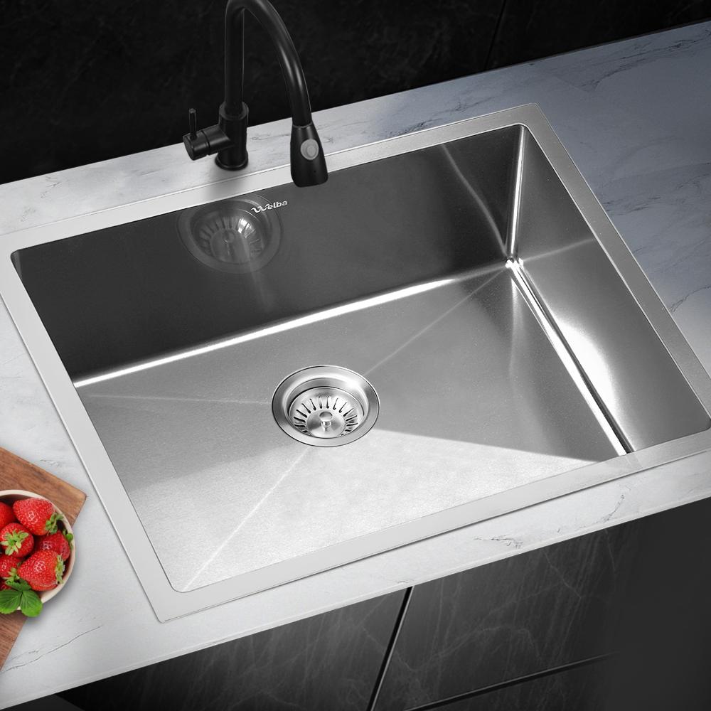 Super High Quality Stainless Steel Kitchen Sink in Black or Silver Finish | Kitchen Laundry Steel Sinks