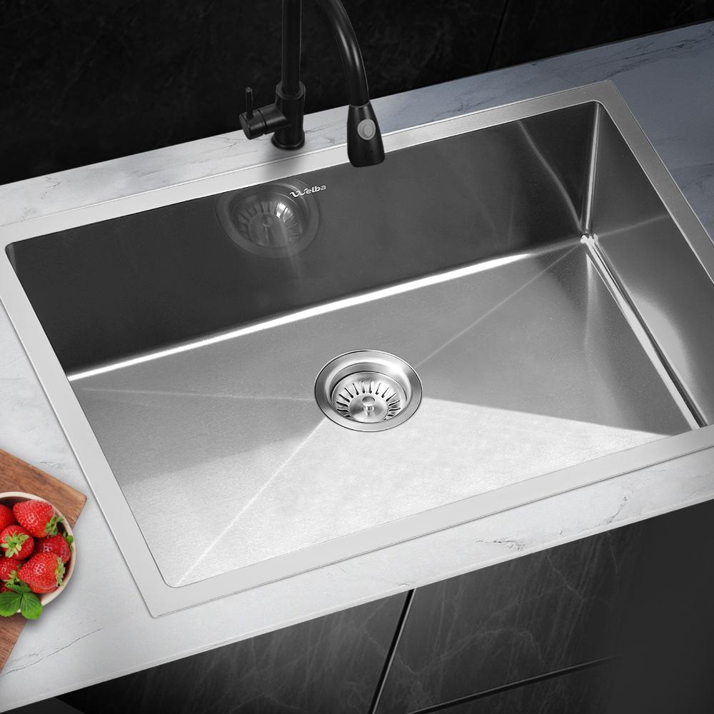 Super High Quality Stainless Steel Kitchen Sink in Black or Silver Finish | Kitchen Laundry Steel Sinks