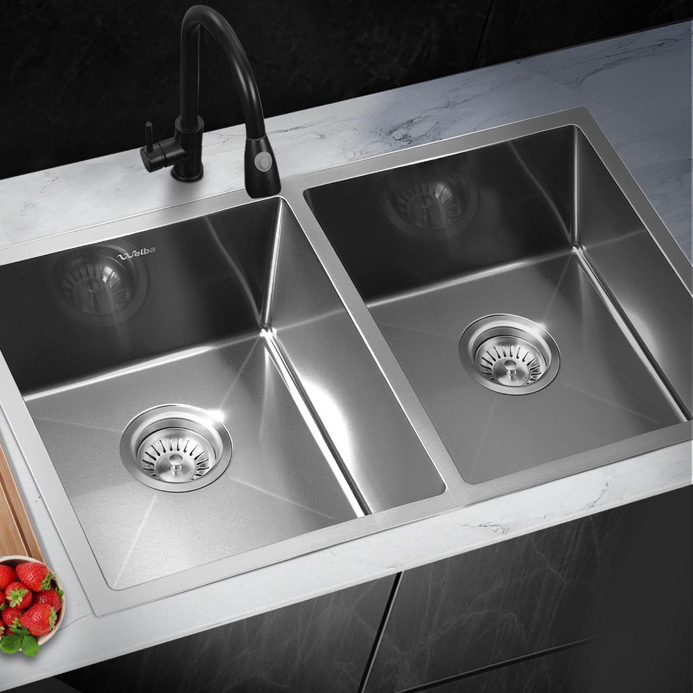 Super High Quality Stainless Steel Kitchen Sink in Black or Silver Finish | Kitchen Laundry Steel Sinks