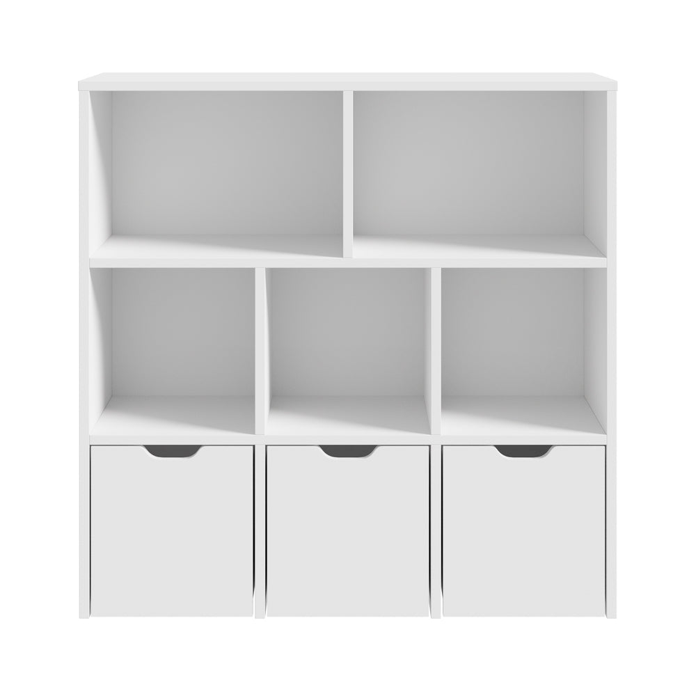 Scandi Kids Storage Organiser in White | 8 Compartment Removable Storage Cube