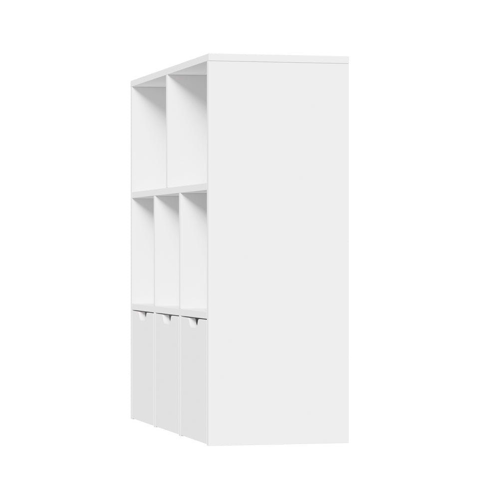 Scandi Kids Storage Organiser in White | 8 Compartment Removable Storage Cube