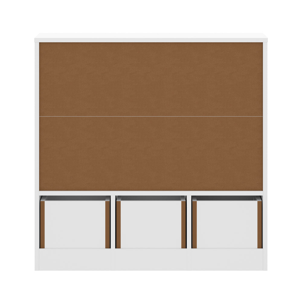 Scandi Kids Storage Organiser in White | 8 Compartment Removable Storage Cube