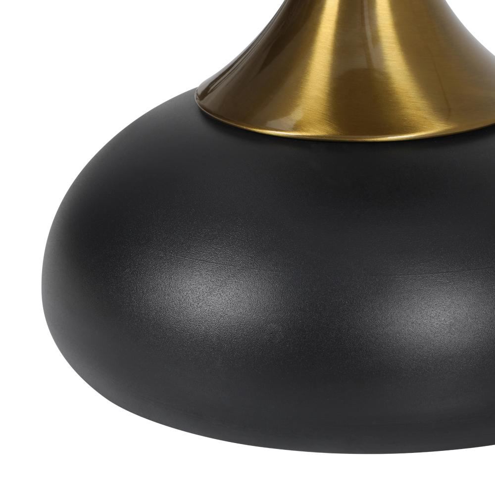 Stemio Designer Two Tone Metal Round Side Table | Verstaile Multi Use End Table Bedside Table