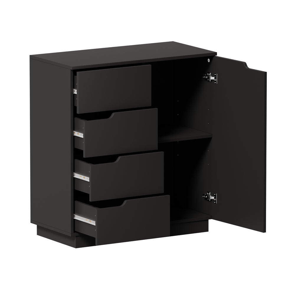 Urbino 4 Draw Modern Dresser Tallboy | 4 Draw Chest Of Drawers Wooden Storage Unit