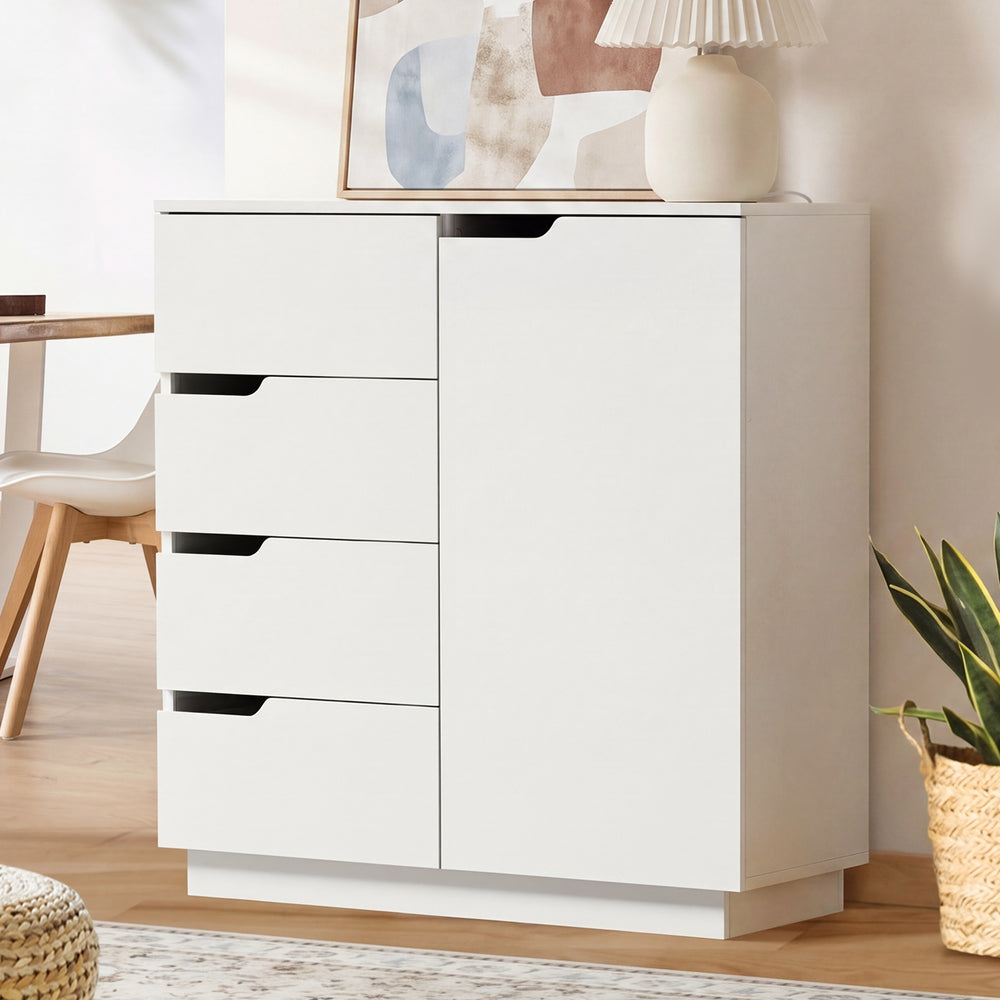 Urbino 4 Draw Modern Dresser Tallboy | 4 Draw Chest Of Drawers Wooden Storage Unit