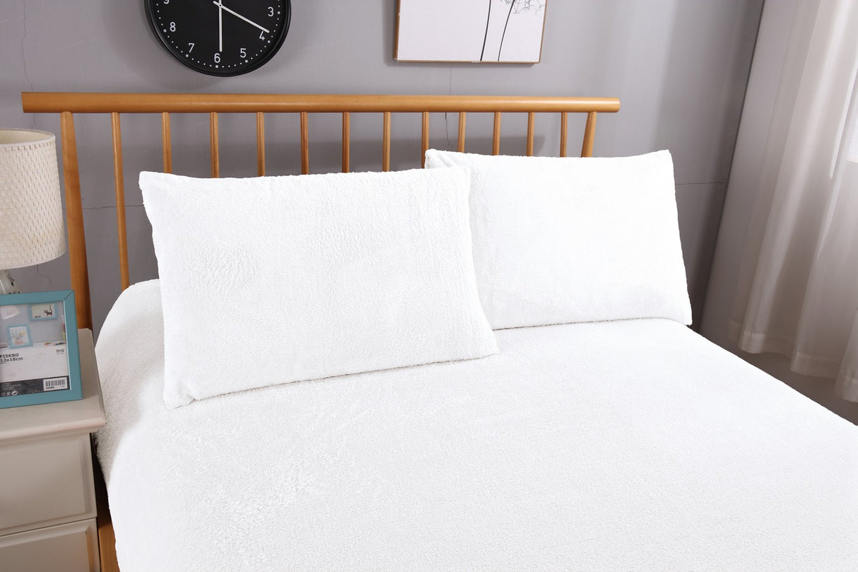 Ramesses Teddy Fleece Fitted Sheet Combo Set | Winter Warm Soft Teddy Fleece Sheets