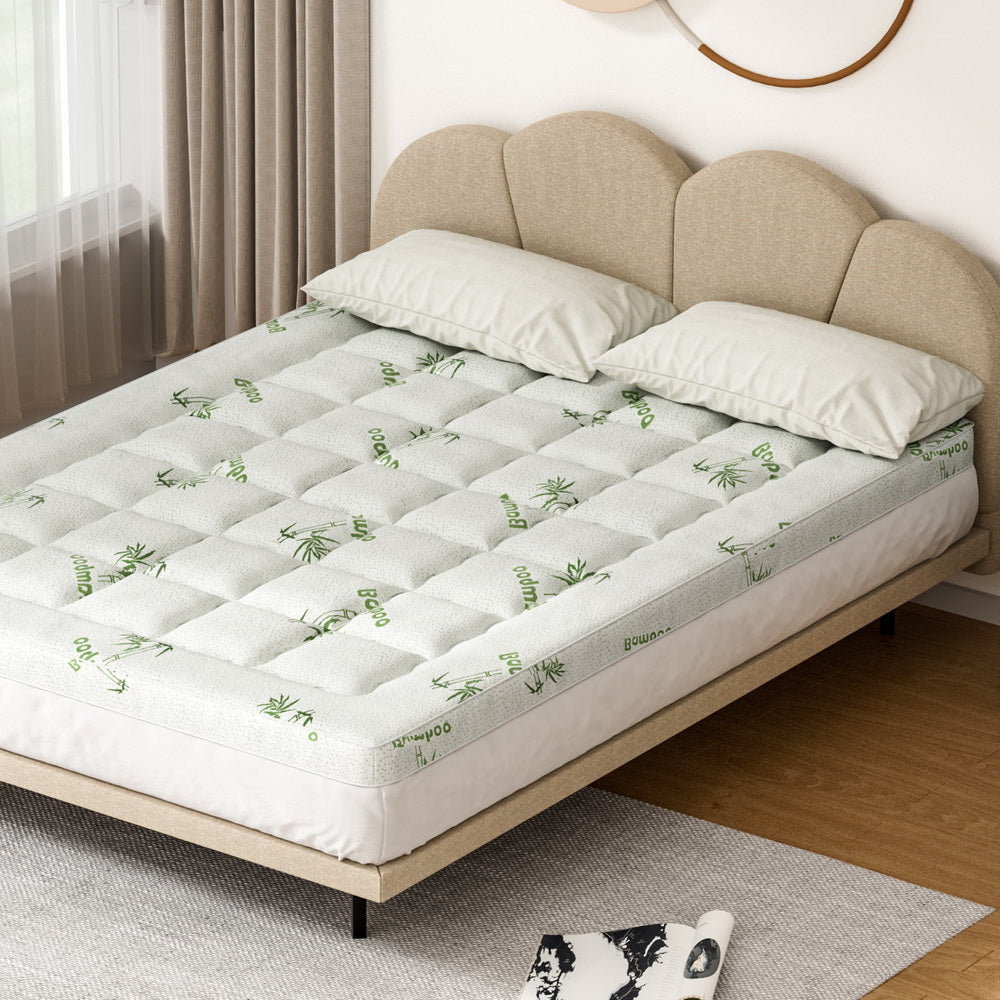 Luxore Box Quilted Bamboo Mattress Topper | Soft Plush Extra Deep Eco Breathable Bamboo Topper