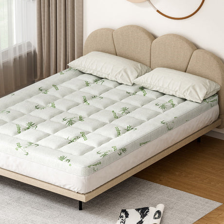 Luxore Box Quilted Bamboo Mattress Topper | Soft Plush Extra Deep Eco Breathable Bamboo Topper