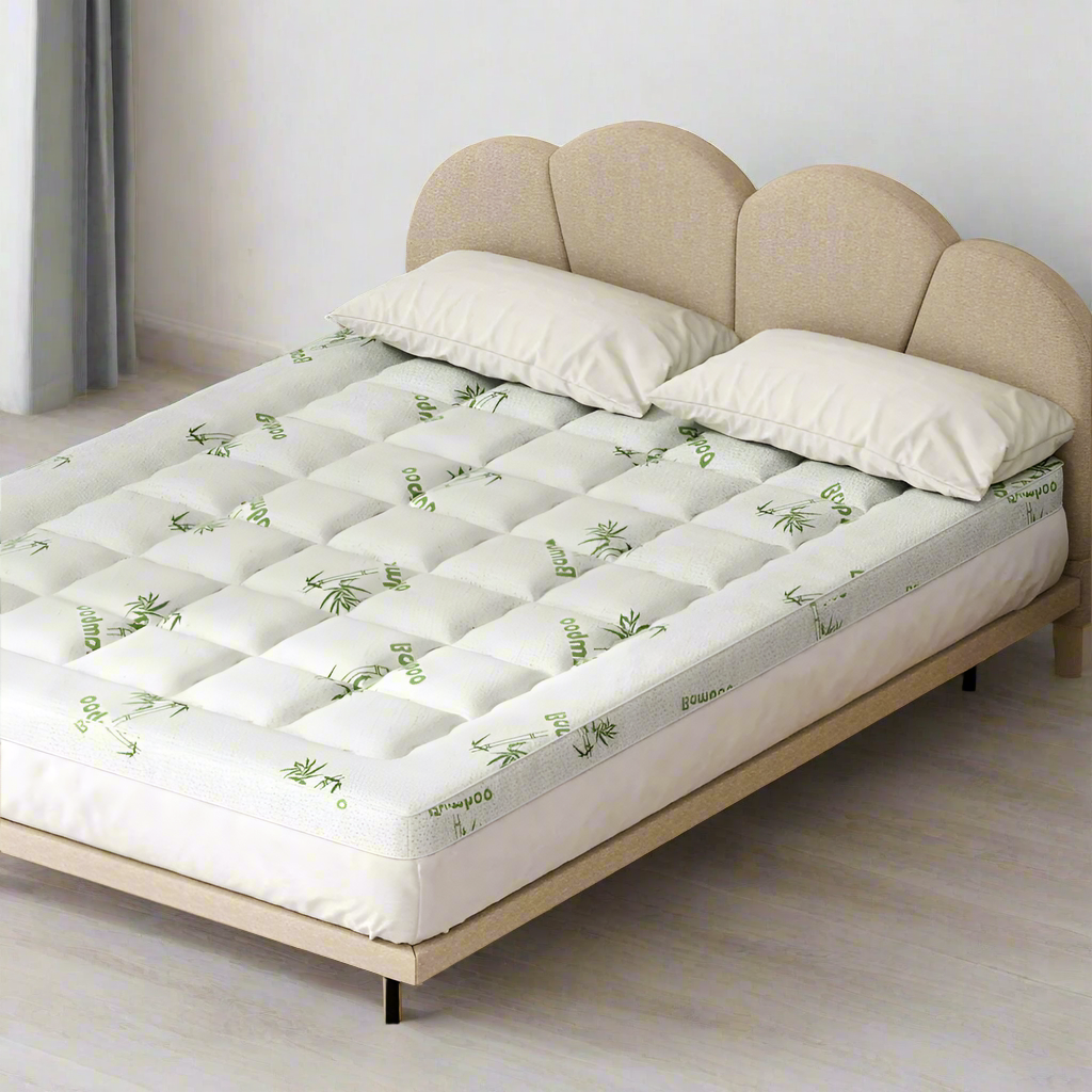 Luxore Box Quilted Bamboo Mattress Topper | Soft Plush Extra Deep Eco Breathable Bamboo Topper