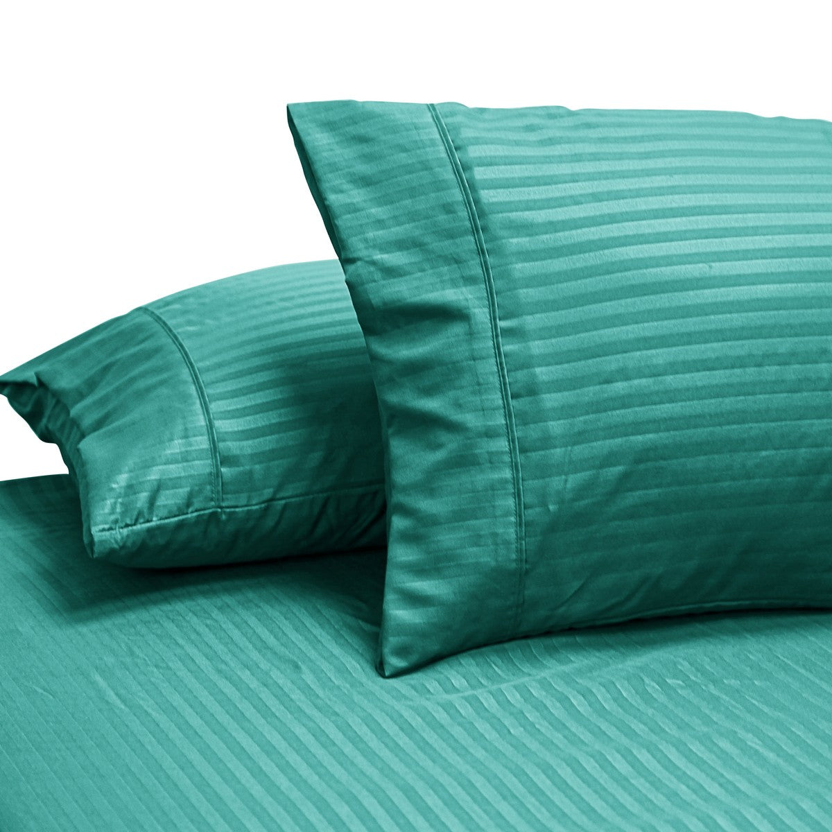 2000TC Pin Stripe Bamboo Cooling Fitted Sheet Combo Set | Hotel Quality Jacquard Bamboo Sheets