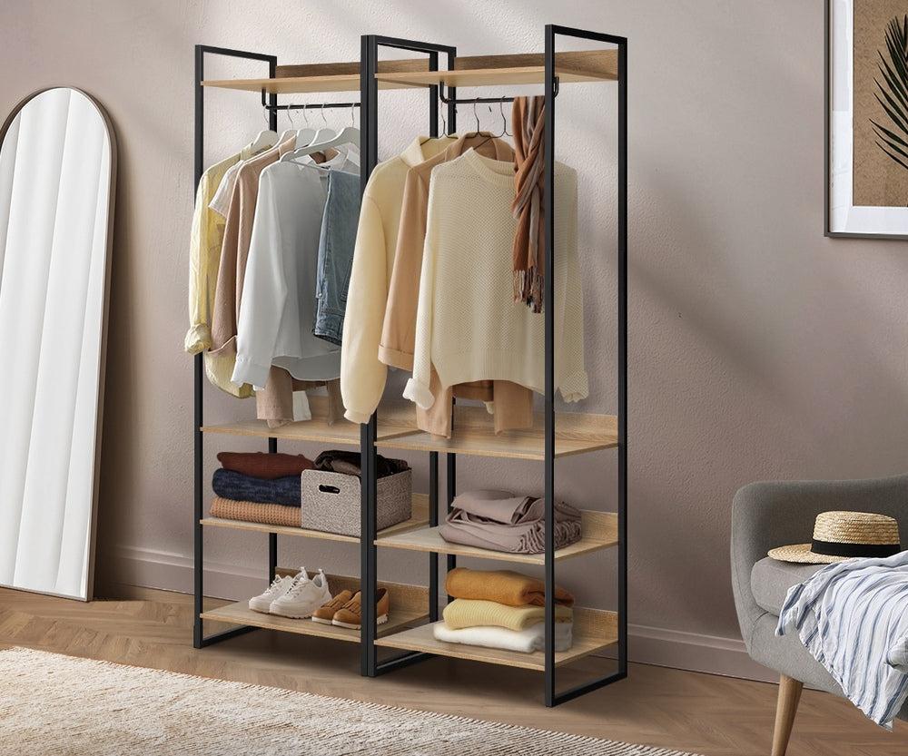 Aspen Modern Multi Storage Portable Wardrobe | 4 Shelf Clothing Storage Unit
