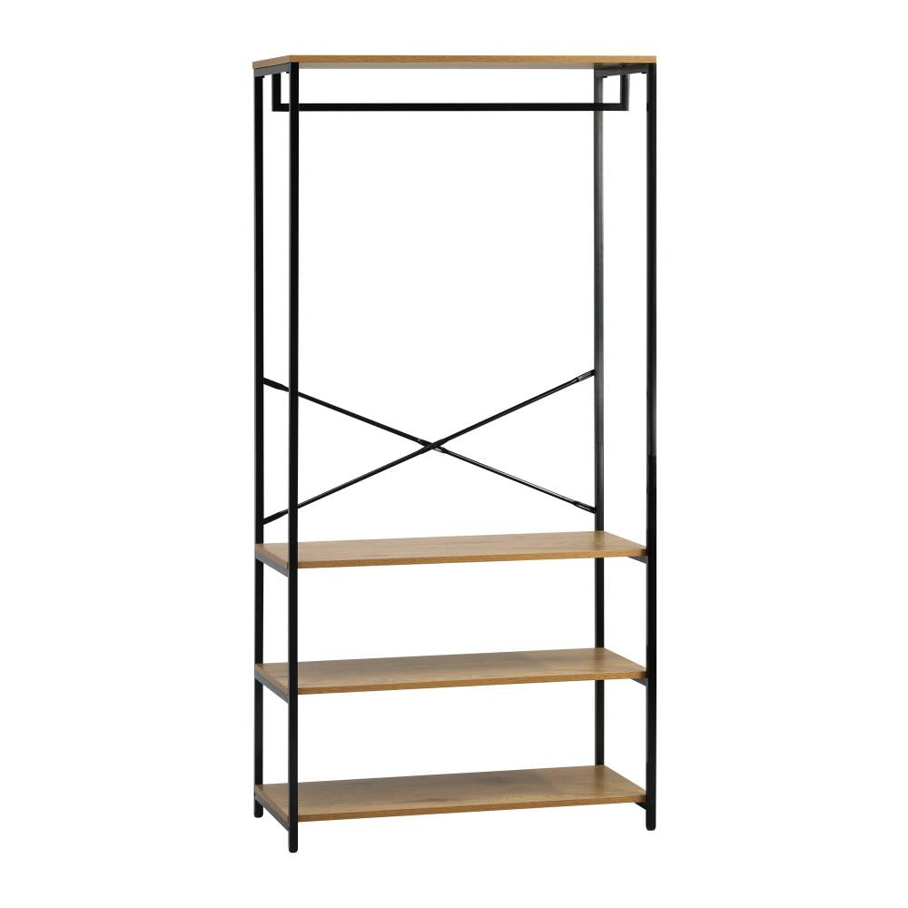 Nuvelo Industrial Style Metal Clothe Storage Unit | Multi Storage Clothes Rail And Shelving Unit