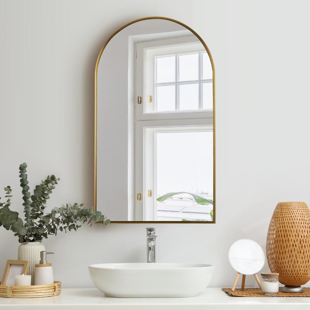 Perose Arched Wall or Floor Designer Mirror | Modern Feature Wall or Floor Mounted Décor Mirror