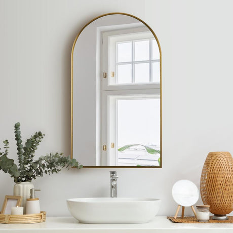 Perose Arched Wall or Floor Designer Mirror | Modern Feature Wall or Floor Mounted Décor Mirror