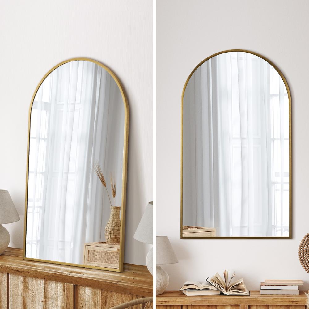 Perose Arched Wall or Floor Designer Mirror | Modern Feature Wall or Floor Mounted Décor Mirror