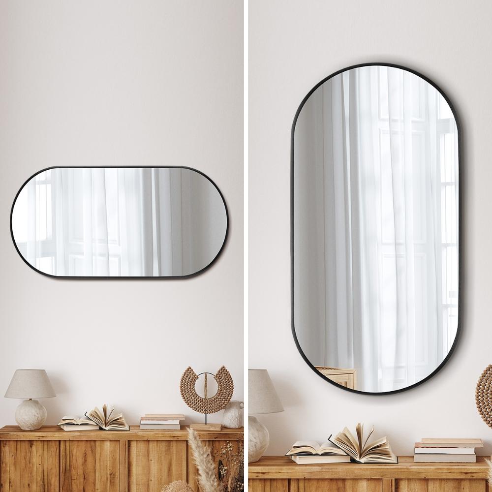 Alfamare Oval Wall Mounted Designer Mirror |Oval 84 x 50cm Feature Décor Mirror