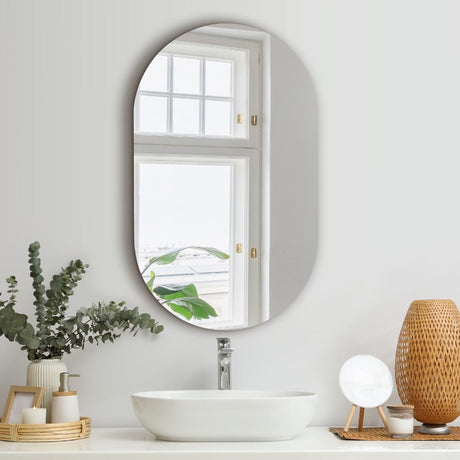 Alfamare Oval Wall Mounted Designer Mirror |Oval 84 x 50cm Feature Dรฉcor Mirror
