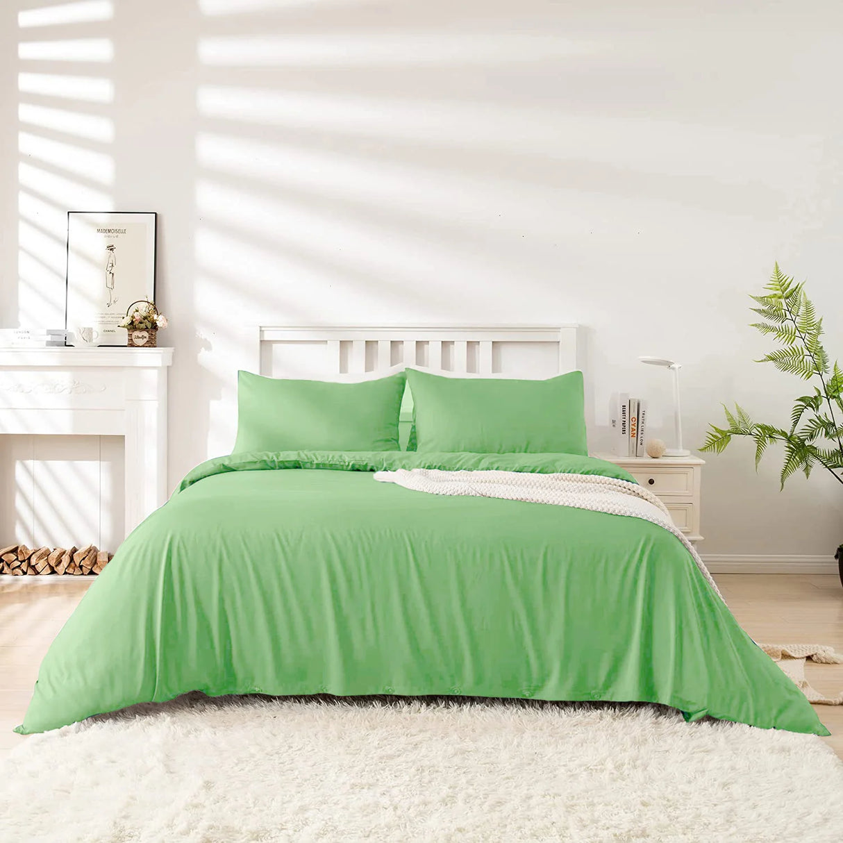 Luxiore 2000TC Breathable Cooling Bamboo Blend Sheet Set | Eco Friendly Anti Wrinkle Bamboo Sheets