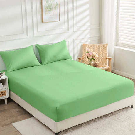 Luxiore 2000TC Breathable Cooling Bamboo Blend Fitted Sheet | 40cm Deep Eco Friendly Anti Wrinkle Bamboo Sheet