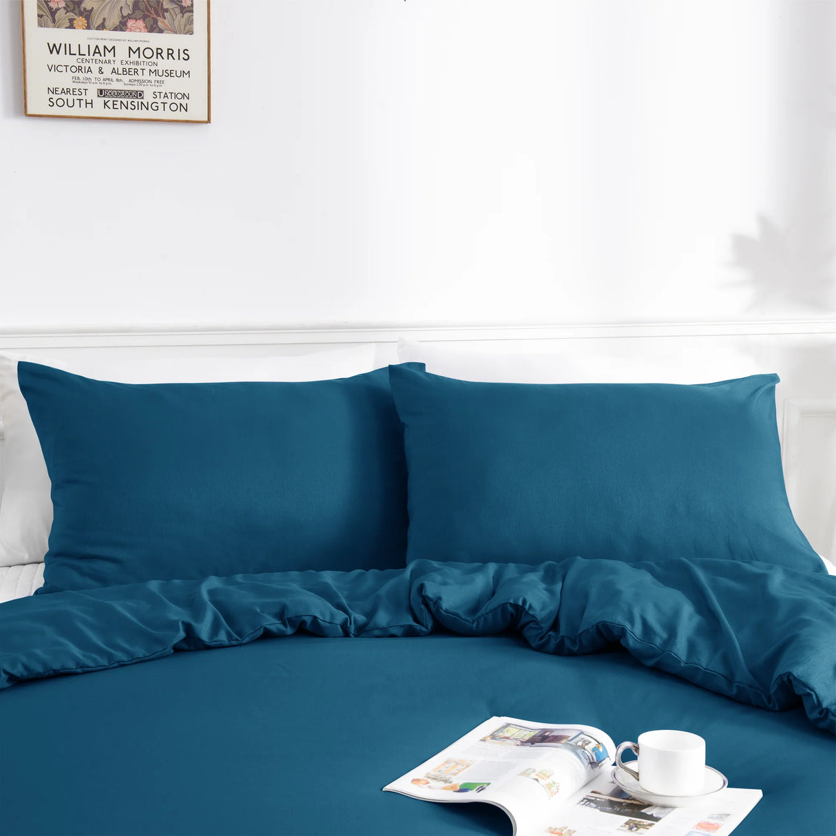 Luxiore 2000TC Breathable Bamboo Blend Quilt Cover Set | Eco Friendly Anti Wrinkle Bamboo Duver Cover Set