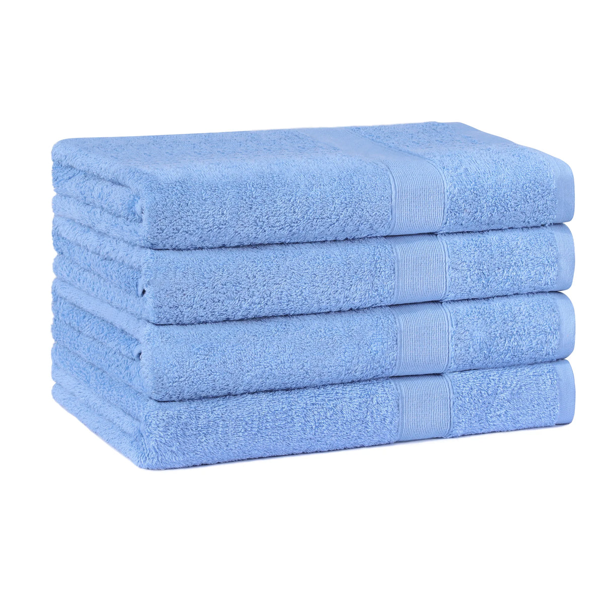 Set of Four Soft 100% Cotton 550GSM Bath Towels | High Absorbing Plush Cotton 4x Bath Towel Set