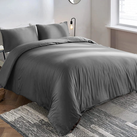 Luxiore 500TC Superior 100% Cotton Quilt Cover Set | Super Fine Pure Cotton Luxury Duvet Set