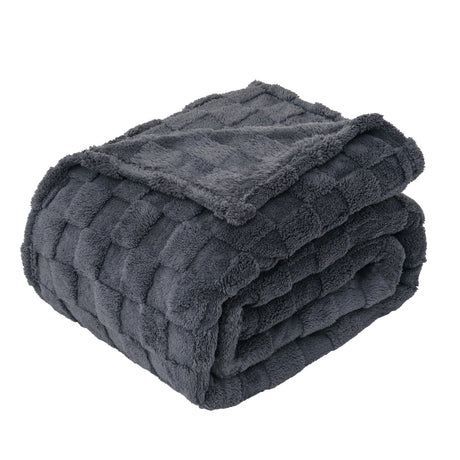 Luxiore Super Soft Plush Warm Fleece Winter Blanket | 300GSM Stylish Jacquard Fleecy Blanket