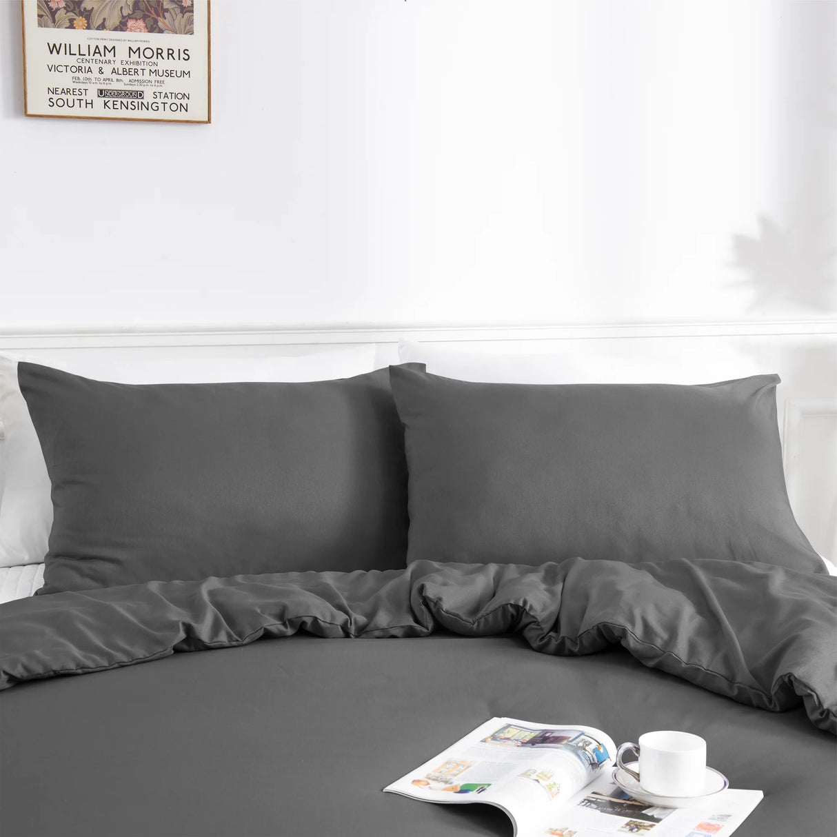 Luxiore 2000TC Breathable Bamboo Blend Quilt Cover Set | Eco Friendly Anti Wrinkle Bamboo Duver Cover Set