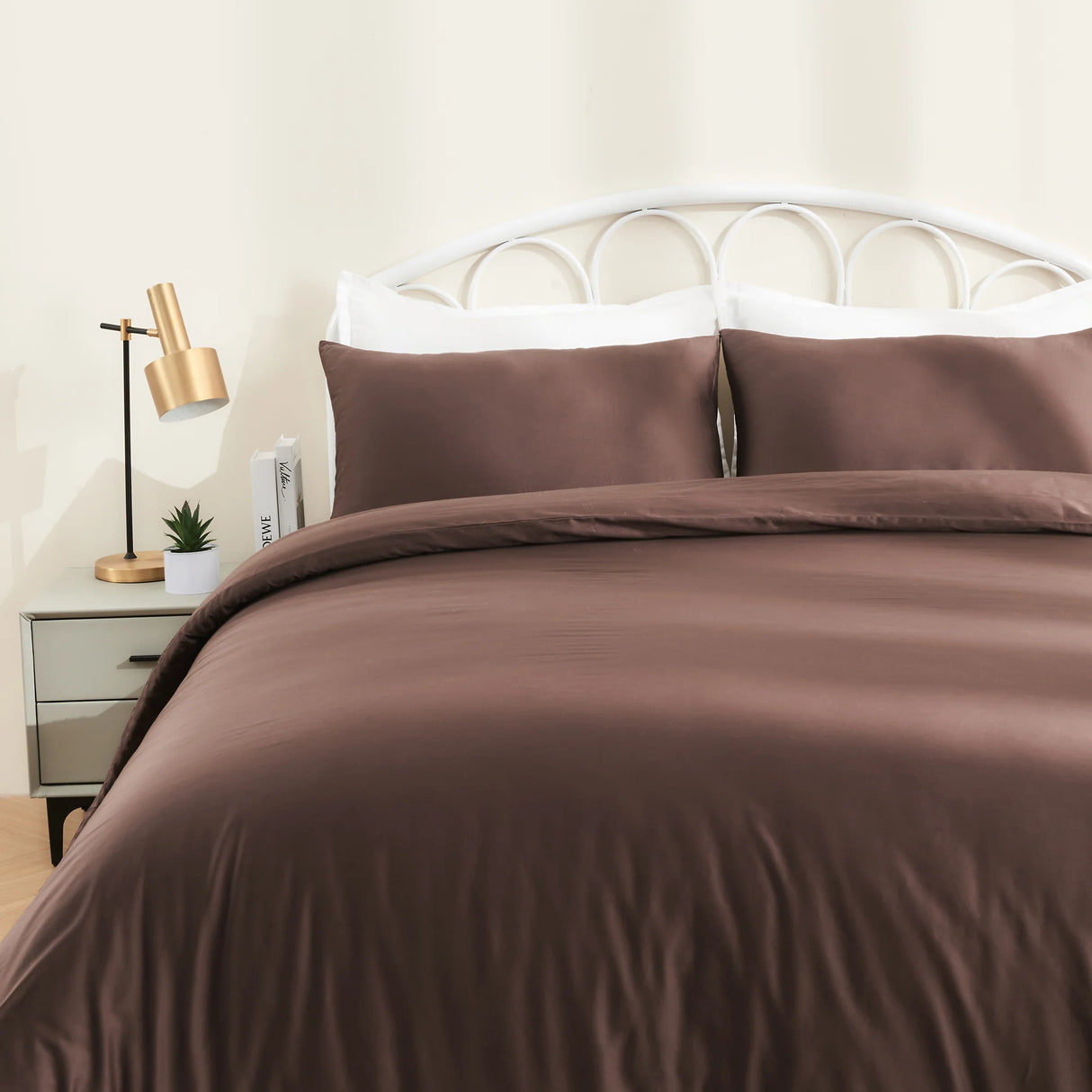 Luxiore 500TC Superior 100% Cotton Quilt Cover Set | Super Fine Pure Cotton Luxury Duvet Set