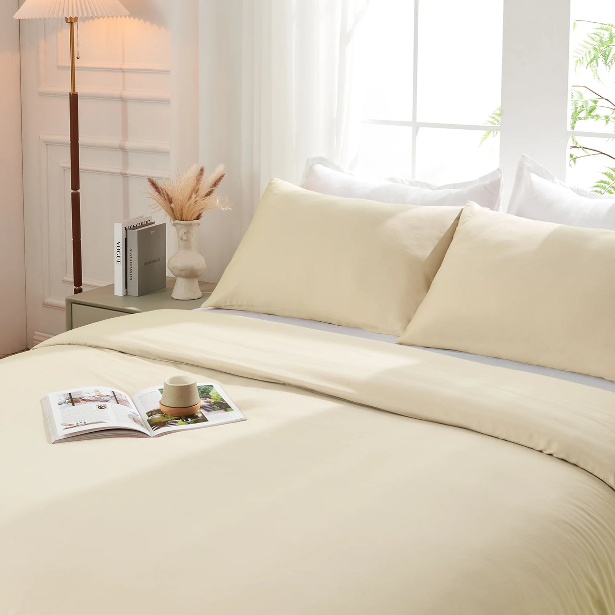 Luxiore 500TC Superior 100% Cotton Quilt Cover Set | Super Fine Pure Cotton Luxury Duvet Set