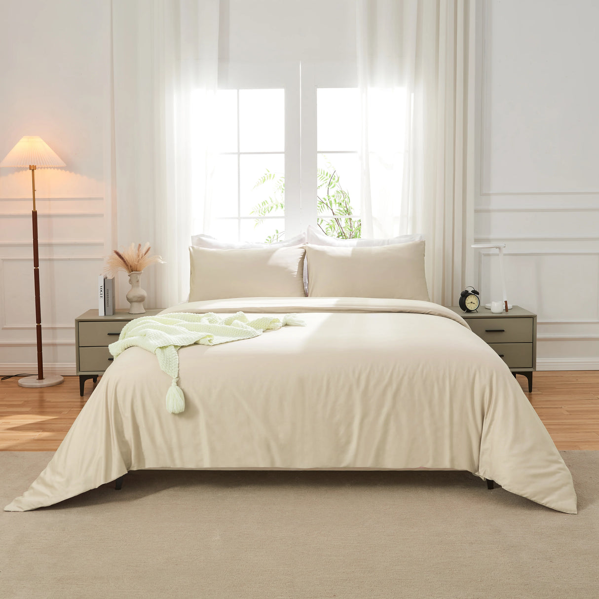 Luxiore 500TC Superior 100% Cotton Quilt Cover Set | Super Fine Pure Cotton Luxury Duvet Set