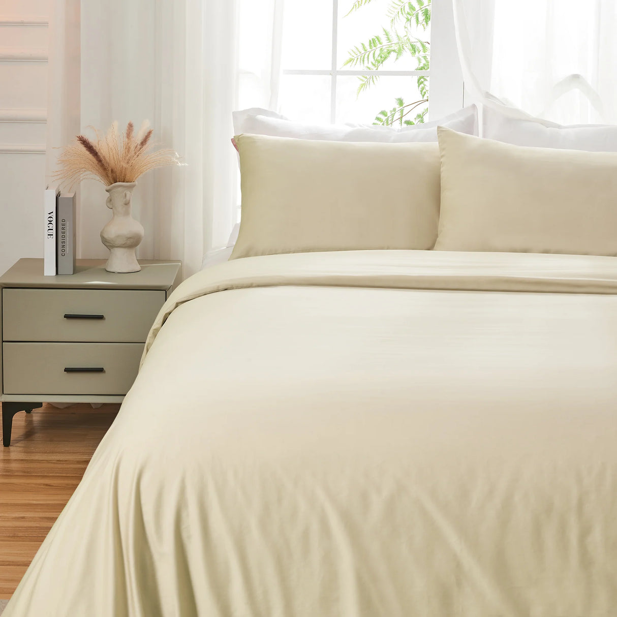 Luxiore 500TC Superior 100% Cotton Quilt Cover Set | Super Fine Pure Cotton Luxury Duvet Set