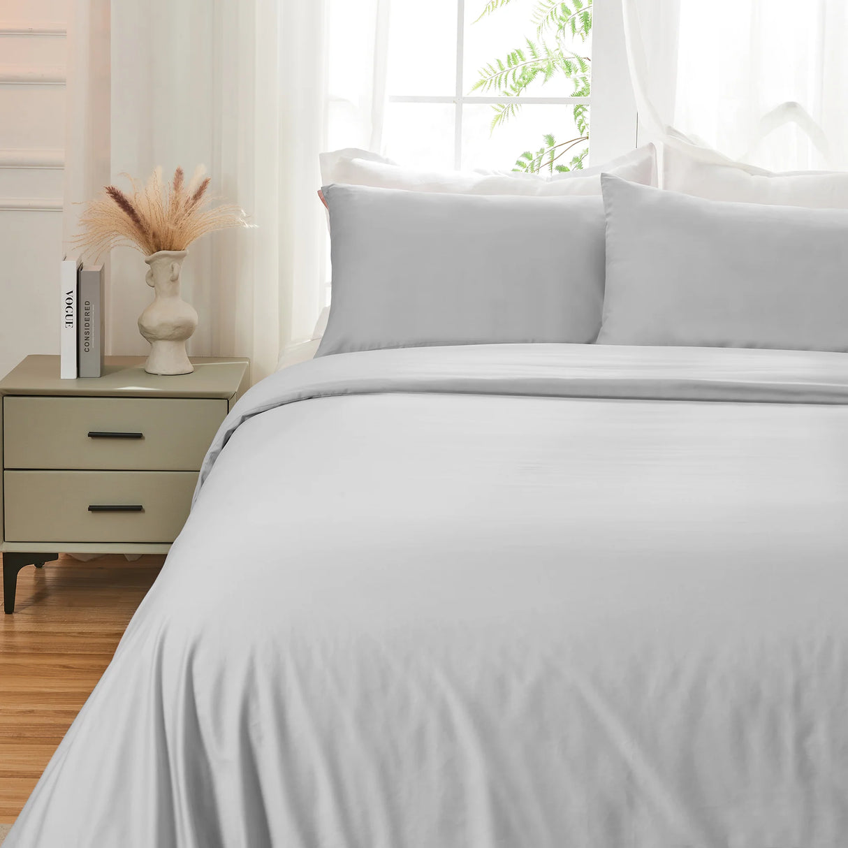 Luxiore 500TC Superior 100% Cotton Quilt Cover Set | Super Fine Pure Cotton Luxury Duvet Set