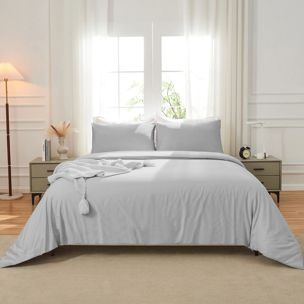 Luxiore 500TC Superior 100% Cotton Quilt Cover Set | Super Fine Pure Cotton Luxury Duvet Set