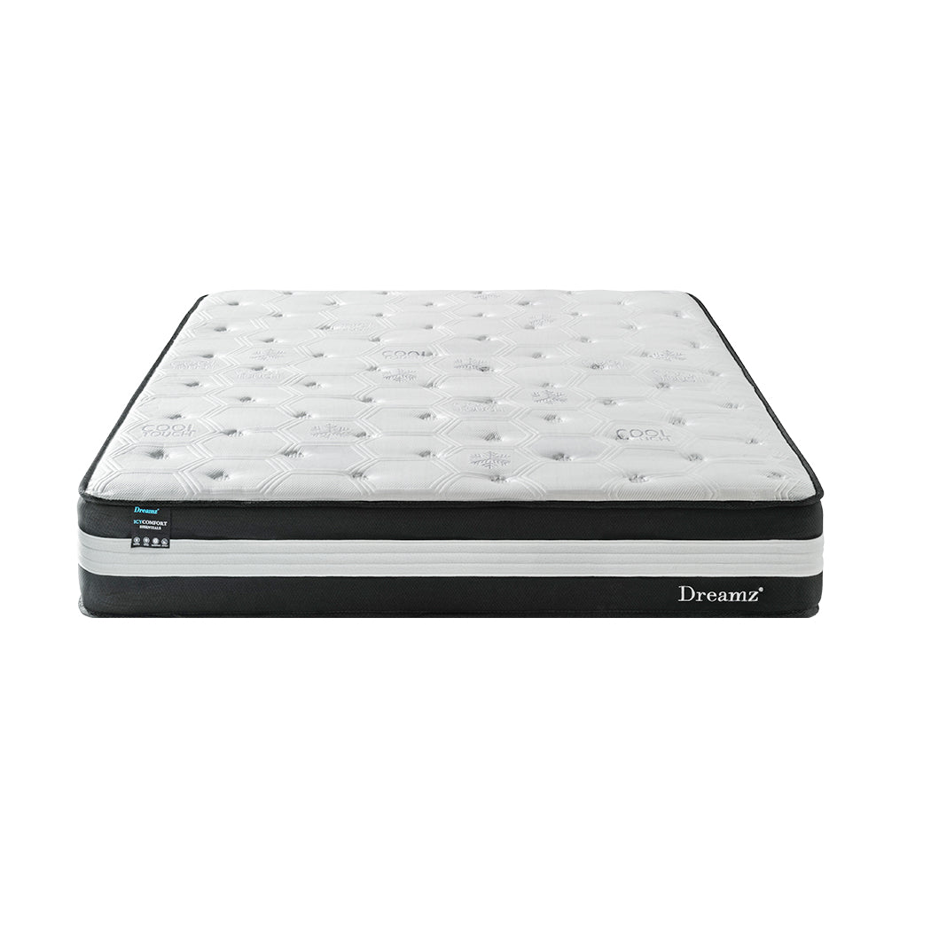 Dreameasy Ice Silk Ultra Cooling Mattress 5 Zone Pocket Spring Mattress | Reinforced Gel Infused Medium Firm Mattress