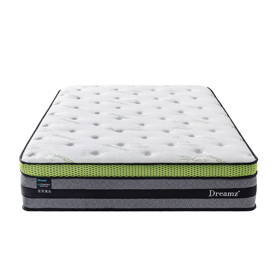 Dreameasy 7 Zone Bamboo Cool Gel Infused Pocket Spring Mattress | Ultra Cooling Airmax Cool Flow 30cm Mattress