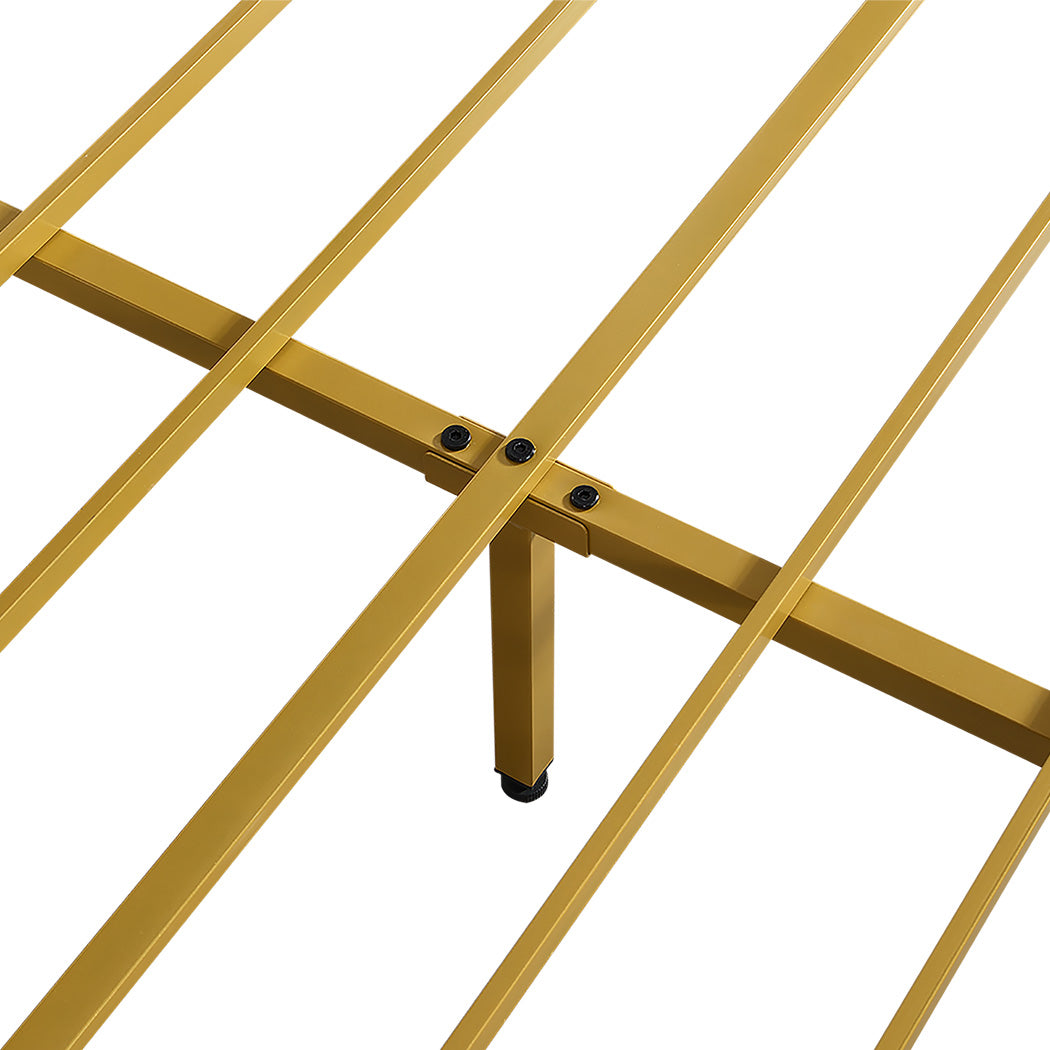 Royale Iris Metal Padded Modern Bed | High Quality Modern Slimline Bed Frame