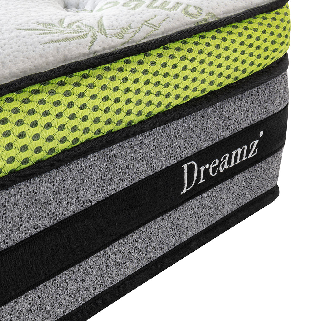 Dreameasy 7 Zone Bamboo Cool Gel Infused Pocket Spring Mattress | Ultra Cooling Airmax Cool Flow 30cm Mattress