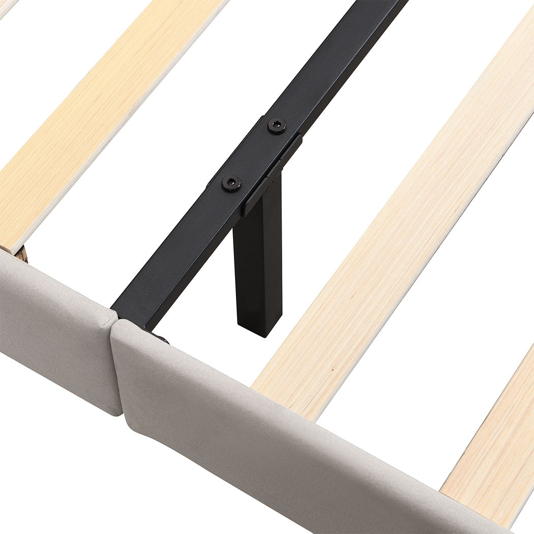 Blanco Dios Floating LED Bed Frame | Modern PU Leather Premium Bed