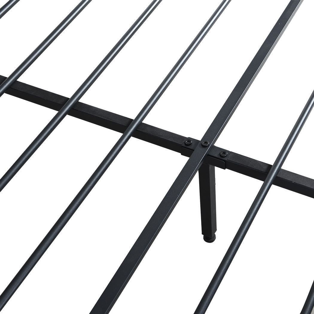 Capri LED Black PU Leather Storage Bed with USB | Multi Functional Storage LED Lights Bed Frame