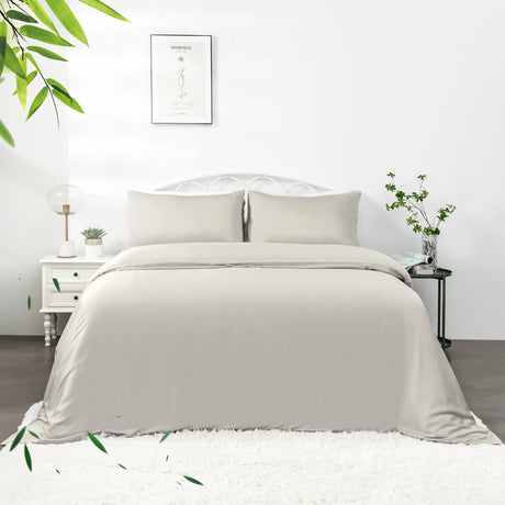 Luxiore Soft 100% Bamboo Eco Quilt Cover Set | Breathable Silky Pure Bamboo Duvet Set