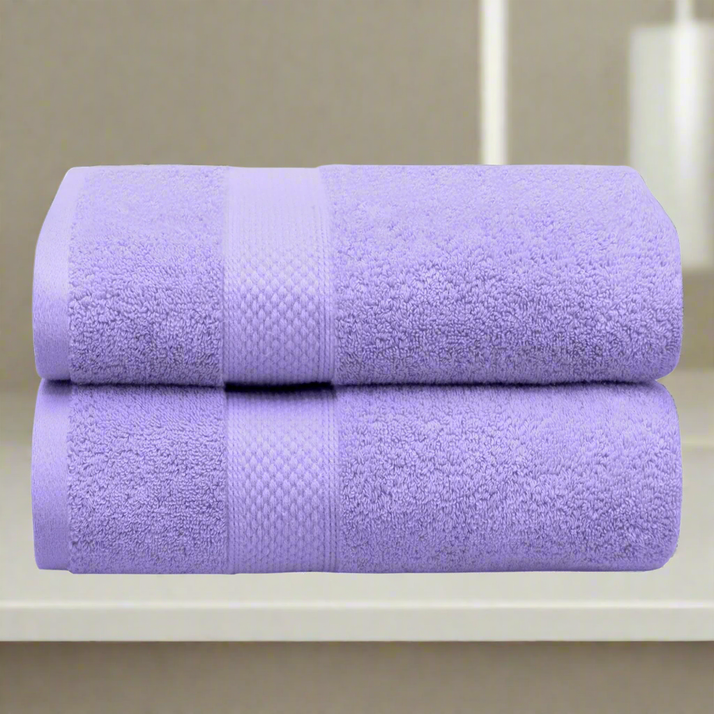 Two Extra Large Soft Cotton 650GSM Bath Sheet Set | High Absorbing  90 x 180cm 2x Bath Sheet Towel Set