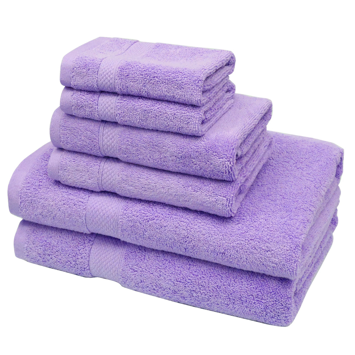 Luxiore Ultra Soft 6pc 100% Cotton 650GSM Towel Set | Plush Superior Cotton Six Piece Bath Towel Set